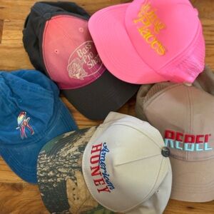 Truckers hat bundle! Bass Pro, American Honey camo,Rebel, tropical,Going Places